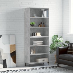 Sonata H Висок шкаф, бетонно сиво, 69,5x32,5x180 см, инженерно дърво - Corpuri, vitrine, biblioteci modulare