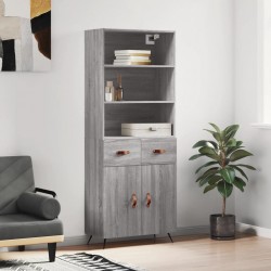 Sonata H Висок шкаф, сив сонома, 69,5x34x180 см, инженерно дърво - Corpuri, vitrine, biblioteci modulare