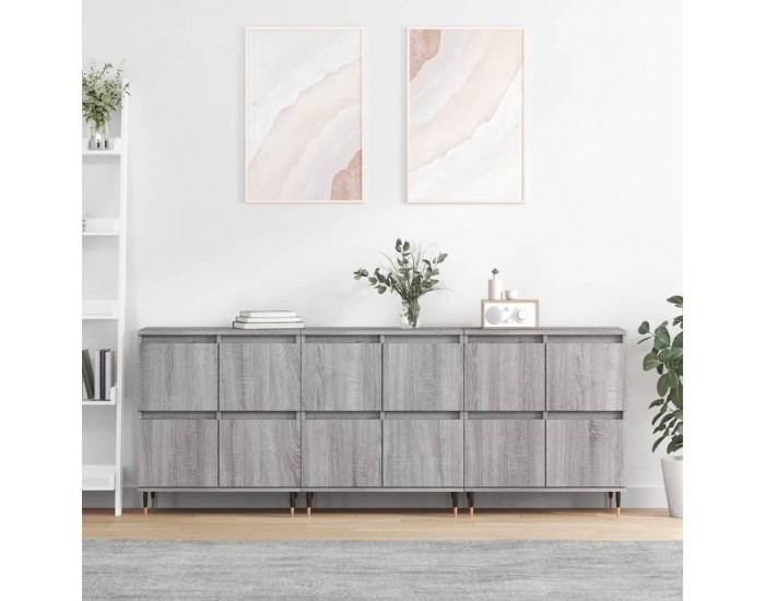 Sonata H Сайдборди, 3 бр, сив сонома, инженерно дърво