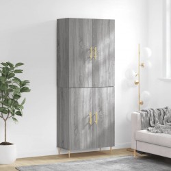 Sonata Dulap înalt, gri sonoma, 69,5x34x180 cm, lemn compozit