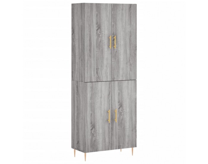 Sonata Dulap înalt, gri sonoma, 69,5x34x180 cm, lemn compozit
