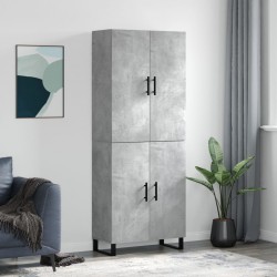 Sonata H Висок шкаф, бетонно сив, 69,5x34x180 см, инженерно дърво - Corpuri, vitrine, biblioteci modulare
