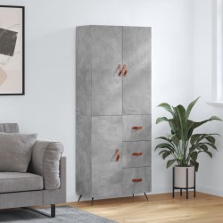 Sonata H Висок шкаф, бетонно сив, 69,5x34x180 см, инженерно дърво - Corpuri, vitrine, biblioteci modulare