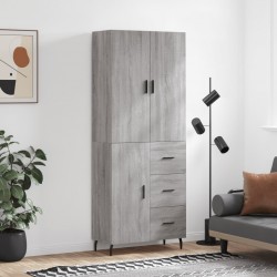 Sonata H Висок шкаф, сив сонома, 69,5x34x180 см, инженерно дърво - Corpuri, vitrine, biblioteci modulare