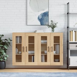 Sonata H Стенни шкафове, 2 бр, дъб сонома, инженерно дърво - Corpuri, vitrine, biblioteci modulare