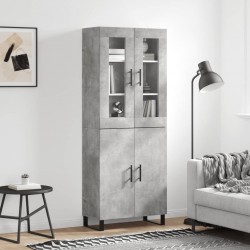 Sonata H Висок шкаф, бетонно сив, 69,5x34x180 см, инженерно дърво - Corpuri, vitrine, biblioteci modulare