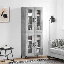 Sonata Dulap înalt, gri beton, 69,5x34x180, lemn compozit