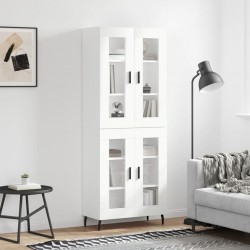 Sonata H Висок шкаф, бял, 69,5x34x180 см, инженерно дърво - Living