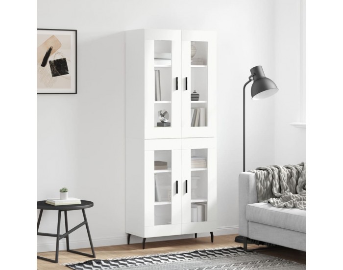 Sonata Dulap înalt, alb, 69,5x34x180 cm, lemn compozit