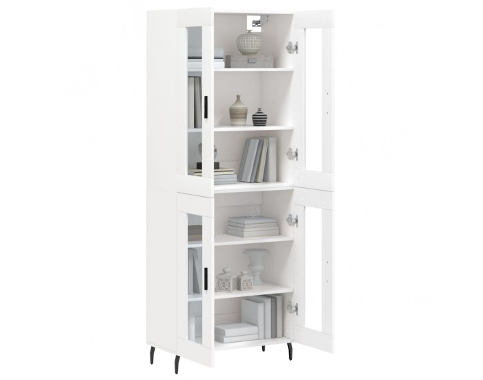 Sonata Dulap înalt, alb, 69,5x34x180 cm, lemn compozit