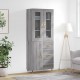 Sonata H Висок шкаф, сив сонома, 69,5x34x180 см, инженерно дърво