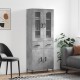 Sonata Dulap înalt, gri beton, 69,5x34x180, lemn compozit