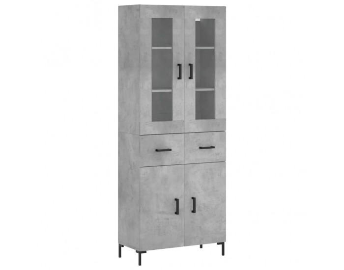 Sonata Dulap înalt, gri beton, 69,5x34x180, lemn compozit