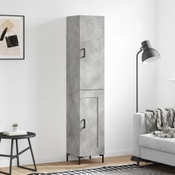 Sonata H Висок шкаф, бетонно сив, 34,5x34x180 см, инженерно дърво - Living