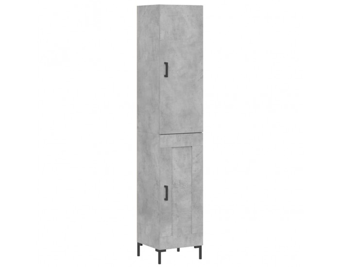 Sonata H Висок шкаф, бетонно сив, 34,5x34x180 см, инженерно дърво