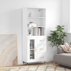 Sonata H Висок шкаф, бял, 69,5x34x180 см, инженерно дърво - Corpuri, vitrine, biblioteci modulare