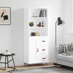Sonata H Висок шкаф, бял, 69,5x34x180 см, инженерно дърво - Corpuri, vitrine, biblioteci modulare