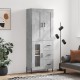Sonata H Висок шкаф, бетонно сив, 69,5x34x180 см, инженерно дърво