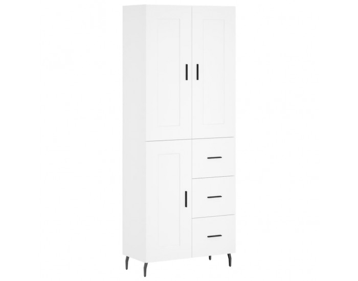 Sonata Dulap înalt, alb, 69,5x34x180 cm, lemn compozit