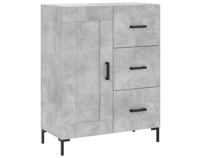 Sonata H Висок шкаф, бетонно сив, 69,5x34x180 см, инженерно дърво