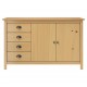 Sonata H Сайдборд Hill меденокафяв 130x40x80 см борово дърво масив