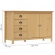 Sonata H Сайдборд Hill меденокафяв 130x40x80 см борово дърво масив