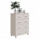 Sonata H Сайдборд HAMAR бял 79x40x103,5 см борово дърво масив