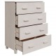 Sonata H Сайдборд HAMAR бял 79x40x103,5 см борово дърво масив