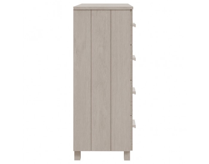 Sonata H Сайдборд HAMAR бял 79x40x103,5 см борово дърво масив