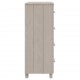 Sonata H Сайдборд HAMAR бял 79x40x103,5 см борово дърво масив