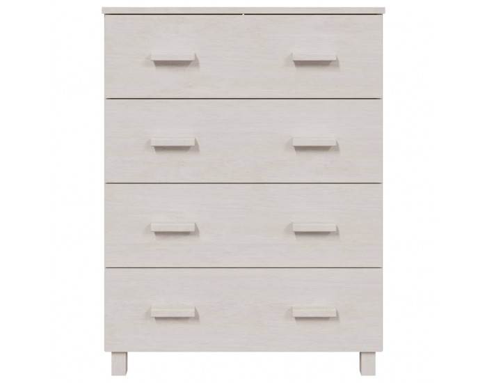Sonata H Сайдборд HAMAR бял 79x40x103,5 см борово дърво масив