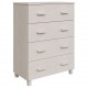 Sonata H Сайдборд HAMAR бял 79x40x103,5 см борово дърво масив