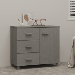 Sonata H Сайдборд HAMAR светлосив 90x40x80 см борово дърво масив - Corpuri, vitrine, biblioteci modulare
