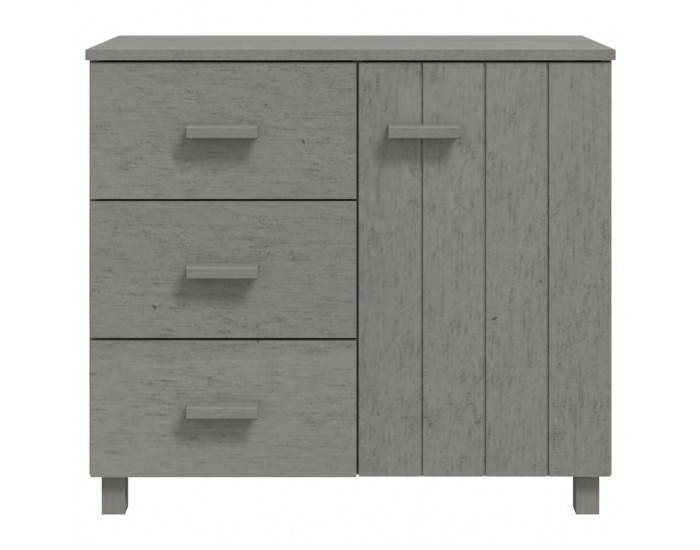 Sonata H Сайдборд HAMAR светлосив 90x40x80 см борово дърво масив