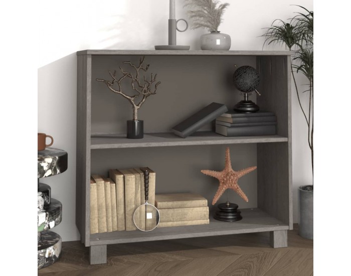 Sonata H Сайдборд HAMAR, светлосив, 85x35x80 см, борово дърво масив