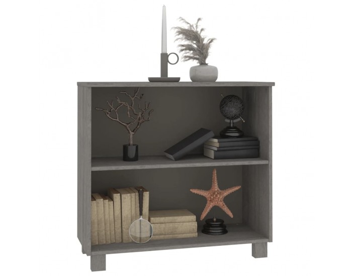 Sonata H Сайдборд HAMAR, светлосив, 85x35x80 см, борово дърво масив