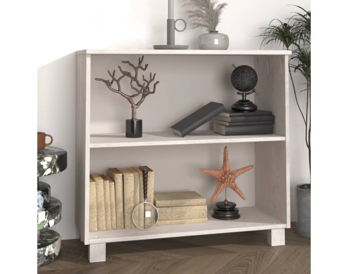 Sonata H Сайдборд HAMAR, бял, 85x35x80 см, борово дърво масив