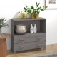 Sonata H Сайдборд HAMAR, светлосив, 85x35x80 см, борово дърво масив
