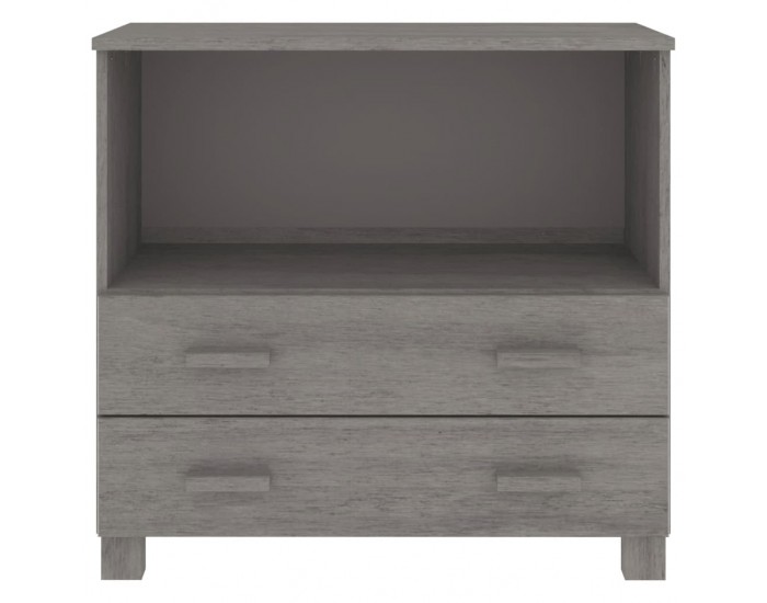 Sonata H Сайдборд HAMAR, светлосив, 85x35x80 см, борово дърво масив