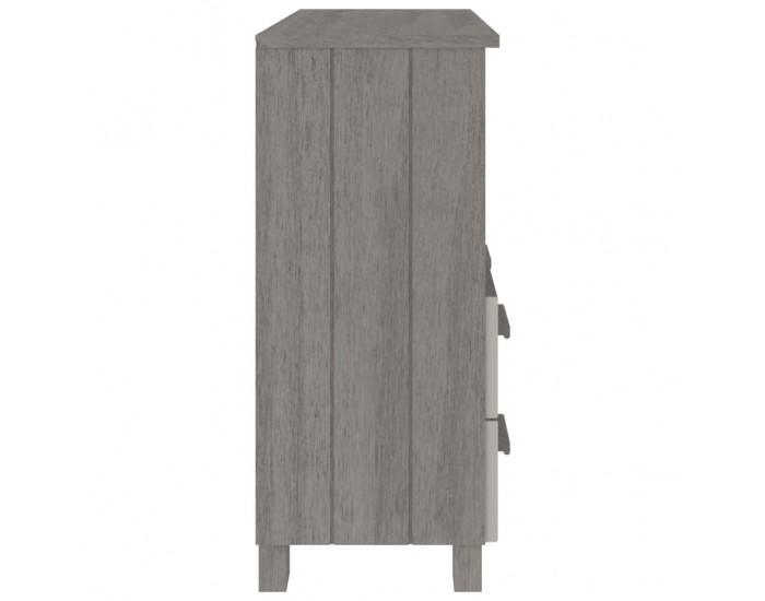 Sonata H Сайдборд HAMAR, светлосив, 85x35x80 см, борово дърво масив