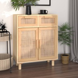 Sonata H Сайдборд, кафяв, 60x30x75 см, бор масив и естествен ратан - Corpuri, vitrine, biblioteci modulare