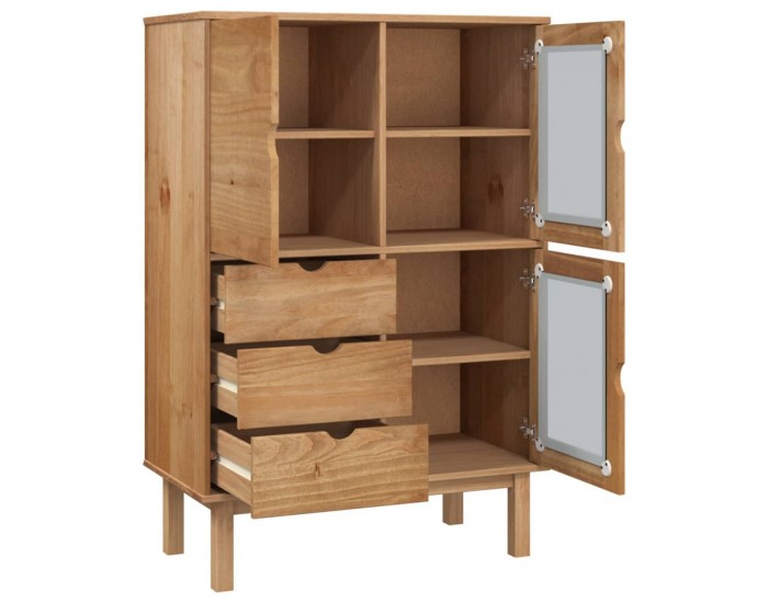 Sonata H Висок шкаф OTTA, 85x43x125 см, борово дърво масив