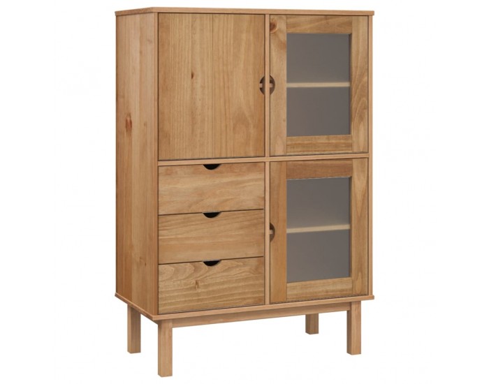 Sonata H Висок шкаф OTTA, 85x43x125 см, борово дърво масив