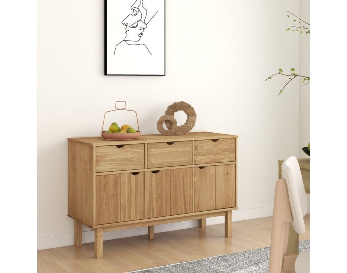 Sonata H Сайдборд OTTA, 114x43x73,5 см, борово дърво масив