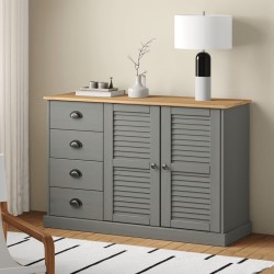 Sonata H Бюфет с чекмеджета VIGO, 113x40x75 см, сив, бор масив - Living
