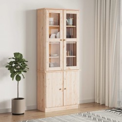 Sonata H Шкаф витрина ALTA, 77x35x186,5 см, бор масив - Corpuri, vitrine, biblioteci modulare