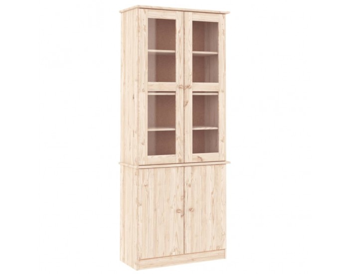 Sonata H Шкаф витрина ALTA, 77x35x186,5 см, бор масив