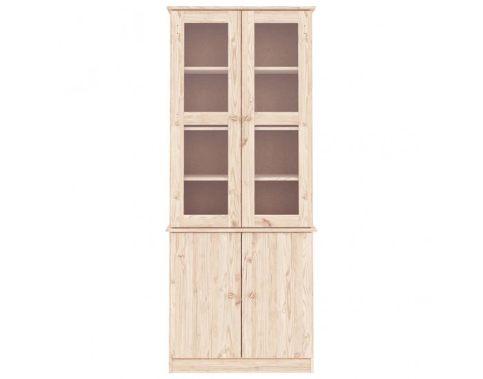 Sonata H Шкаф витрина ALTA, 77x35x186,5 см, бор масив