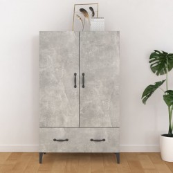 Sonata H Висок шкаф, бетонно сив, 70x31x115 см, инженерно дърво - Living