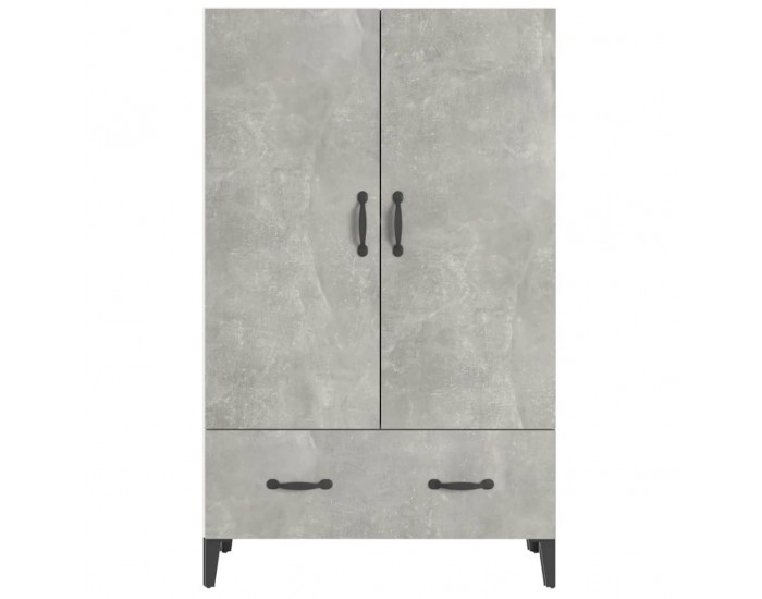 Sonata H Висок шкаф, бетонно сив, 70x31x115 см, инженерно дърво